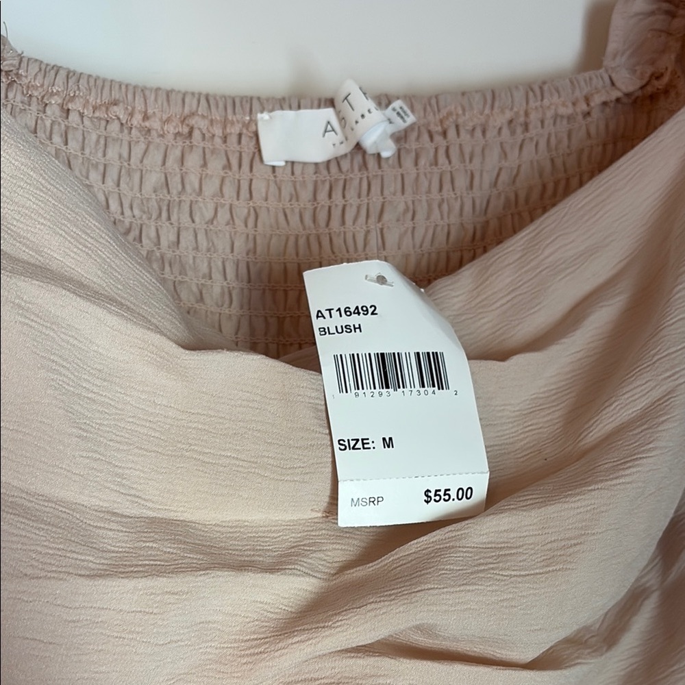 Cream Ruched Long Sleeve Top - Picture 3 of 4